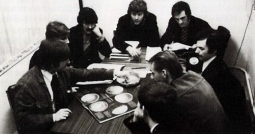 Una reunión de pregrabación