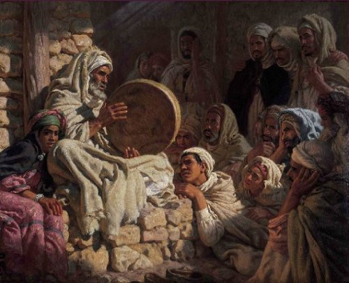 Meddah ciego recitando la historia del Profeta