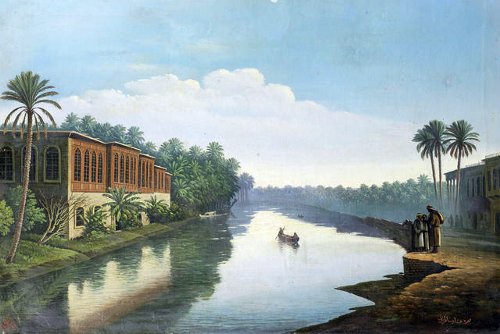 Abdul Kadir Al Rassam (Irak, 1882-1952): View of Ashra