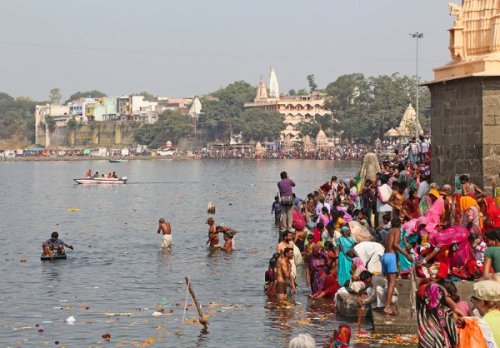 Río Kshipra en Ujjain. Foto: Bernard Gagnon.