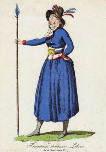 Mujer soldado en la marcha a Versalles de octubre de 1789