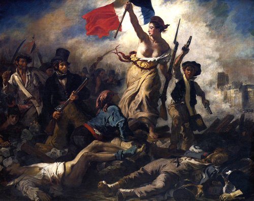 Théroigne de Méricourt guiando al pueblo.