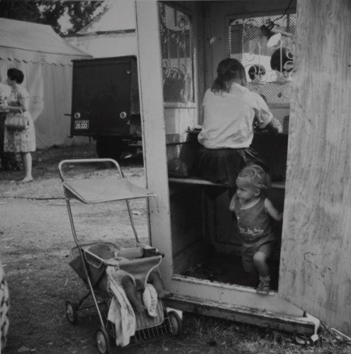 Vivian Maier. Kiddieland, Sandwich, IL, September, 1966.