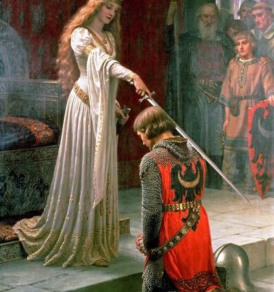The accolade, obra del pintor Edmund Leighton