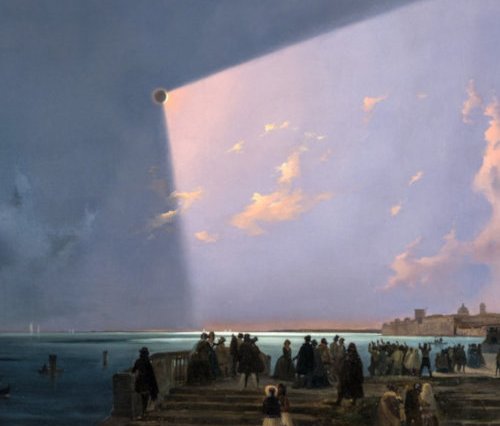 Eclissi di sole a Venezia, Ippolito Caffi