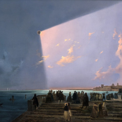 Eclissi di sole a Venezia, Ippolito Caffi